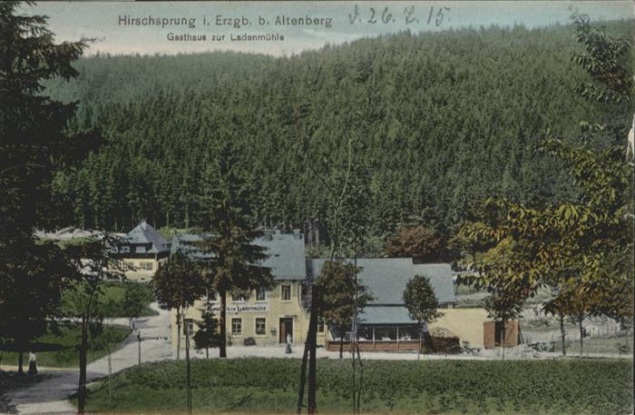 Hirschsprung Erzgebirge Altenberg Gasthaus zur Laden