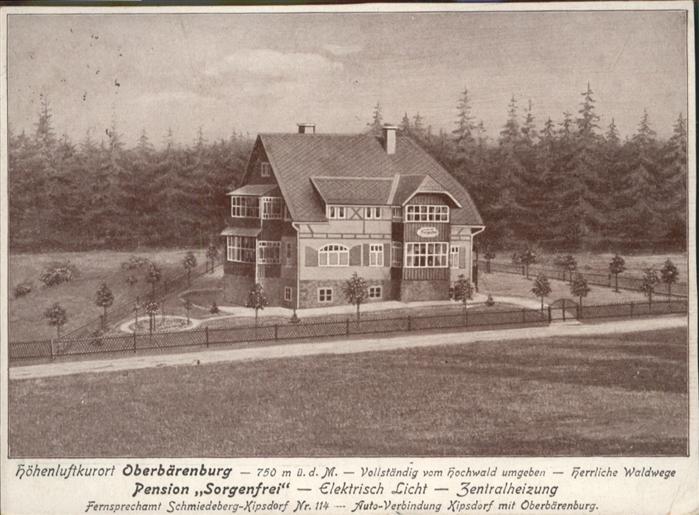 Oberbaerenburg Baerenburg Oberbärenburg Pension Sorgenfrei