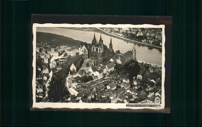 Meissen Elbe Sachsen Meissen Fliegeraufnahme Elbe