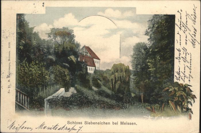 Meissen Elbe Sachsen Meissen Schloss Siebeneichen