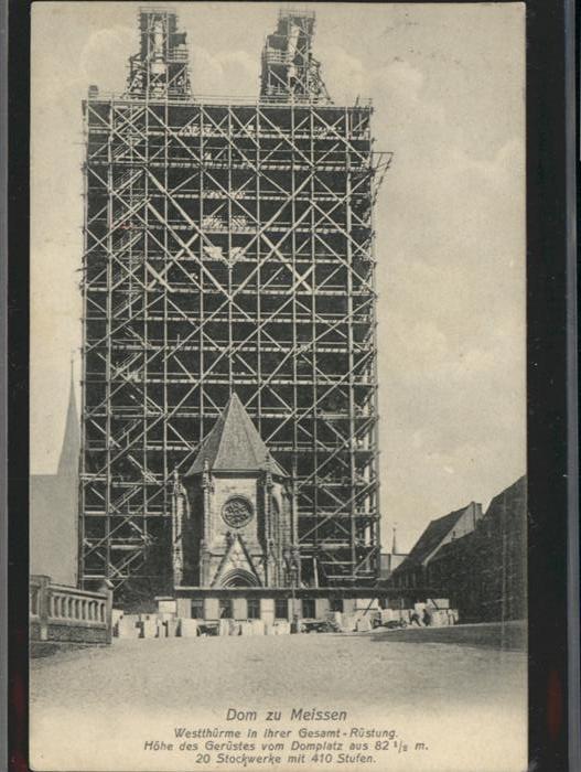 Meissen Elbe Sachsen Meissen Dom Gerüst