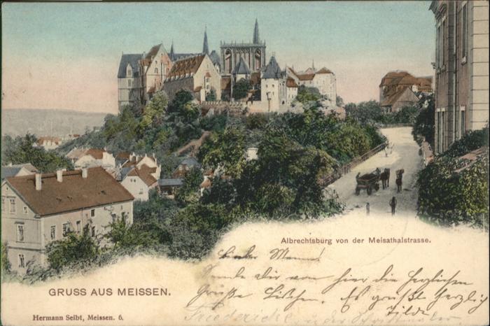 Meissen Elbe Sachsen Meissen Albrechtsburg Meisathalstrasse
