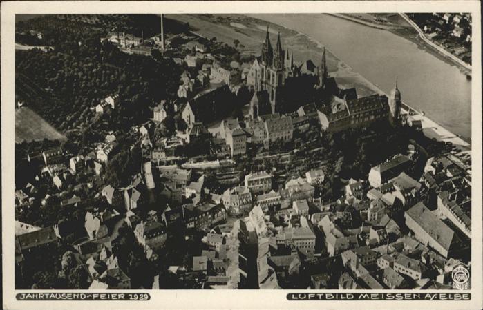 Meissen Elbe Sachsen Meissen Fliegeraufnahme Jahrtausend-Fei