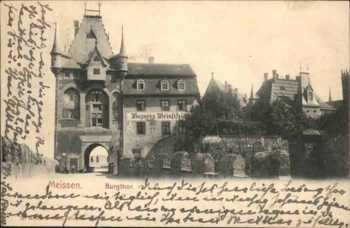 Meissen Elbe Sachsen Meissen Burgthor