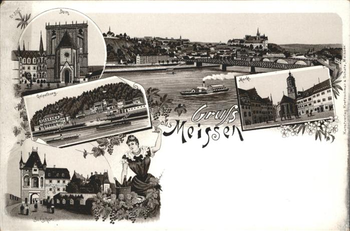 Meissen Elbe Sachsen Meissen Geipelburg Dom Markt Burgthor L