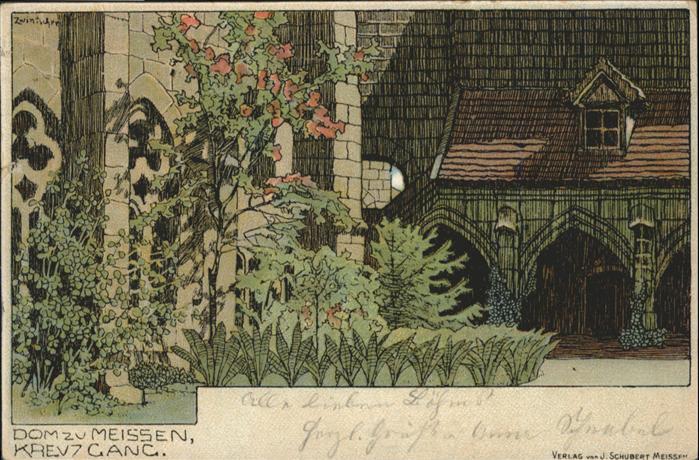 Meissen Elbe Sachsen Meissen Dom Karte von ca. 1900