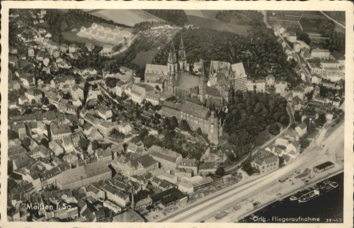 Meissen Elbe Sachsen Meissen Fliegeraufnahme Sachsen