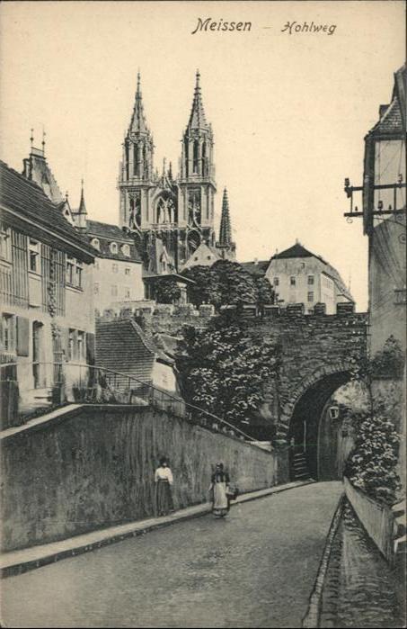 Meissen Elbe Sachsen Meissen Hohlweg