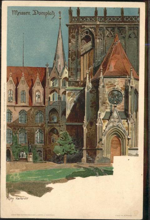 Meissen Elbe Sachsen Meissen Domplatz Künstler Kley