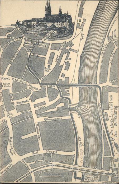 Meissen Elbe Sachsen Meissen Karte