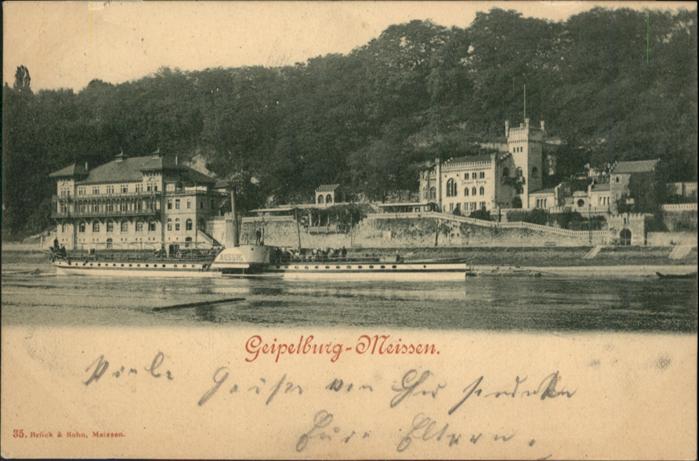 Meissen Elbe Sachsen Meissen Geipelburg Dampfer Aussig