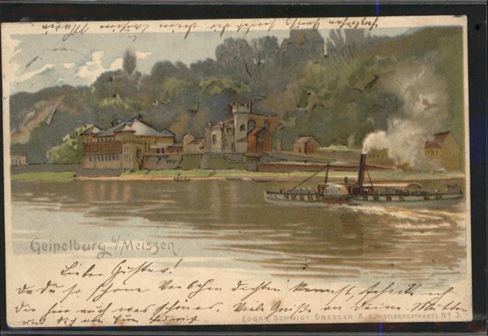 Meissen Elbe Sachsen Meissen Geipelburg Dampfer