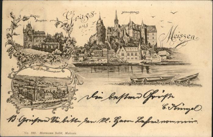 Meissen Elbe Sachsen Meissen Burgthor Albrechtsburg Porzella