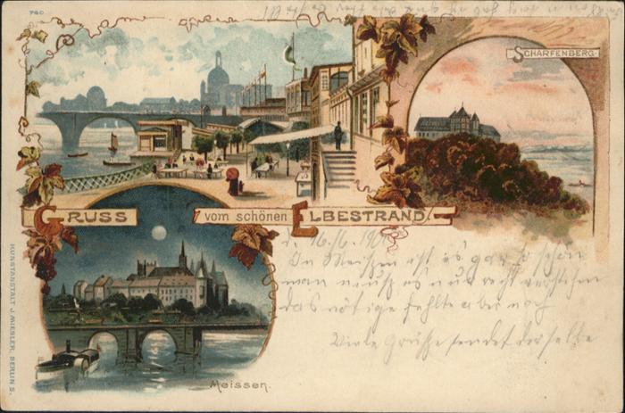 Meissen Elbe Sachsen Meissen Scharfenberg
