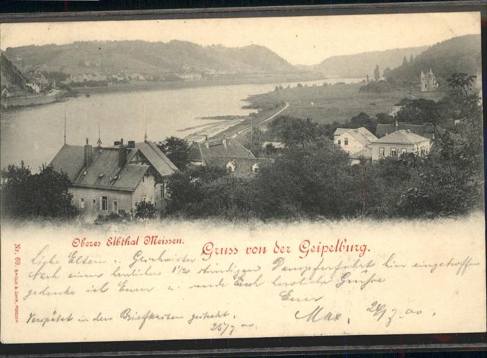 Meissen Elbe Sachsen Meissen Geipelburg Elbthal