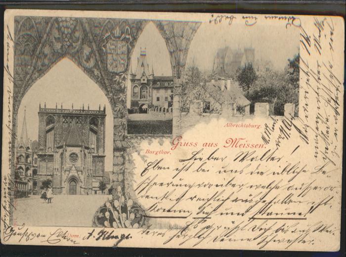 Meissen Elbe Sachsen Meissen Albrechtsburg Dom Burgthor