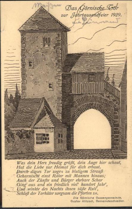 Meissen Elbe Sachsen Meissen Görnische Tor Gedicht