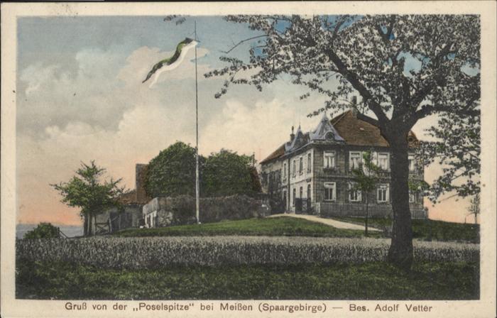 Meissen Elbe Sachsen Meissen Poselspitze Spaargebirge