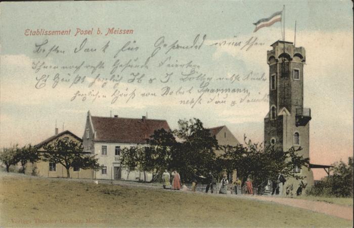 Meissen Elbe Sachsen Meissen Posel Etablissement