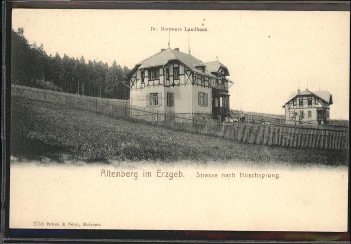 Altenberg Erzgebirge Hirschsprung Dr. Boerners Landhaus