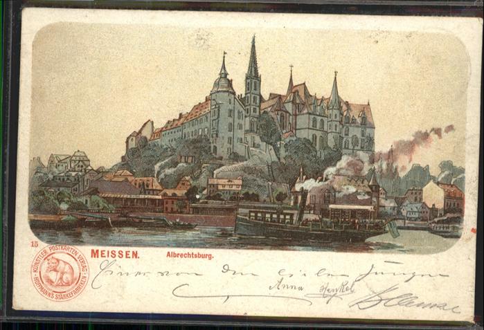 Meissen Elbe Sachsen Meissen Albrechtsburg Dampfer
