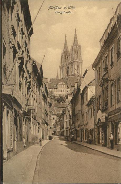 Meissen Elbe Sachsen Meissen Elbe Burgstrasse