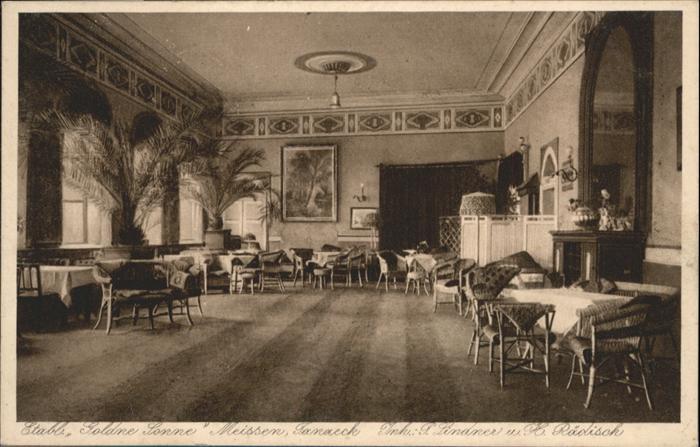 Meissen Elbe Sachsen Meissen Etablissement Goldne Sonne