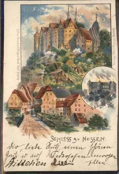 Nossen Schloss Künstler E. Oehmischen