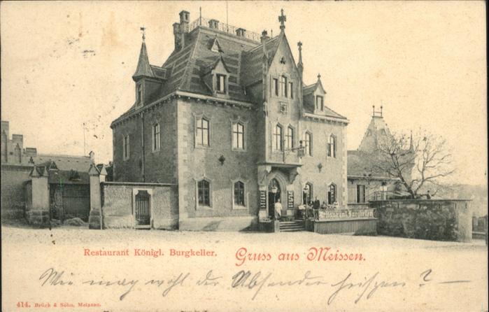 Meissen Elbe Sachsen Meissen Restaurant Königlicher Burgkell