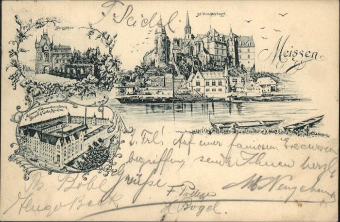 Meissen Elbe Sachsen Meissen Burgthor Albrechtsburg Nähmasch