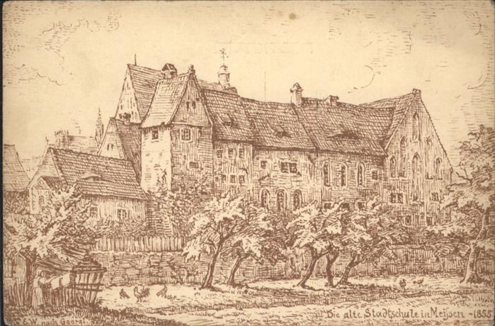 Meissen Elbe Sachsen Meissen Stadtschule
