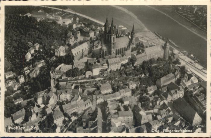 Meissen Elbe Sachsen Meissen Sachsen Fliegeraufnahme