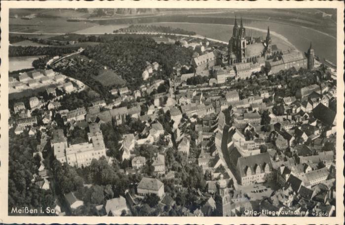Meissen Elbe Sachsen Meissen Sachsen Fliegeraufnahme