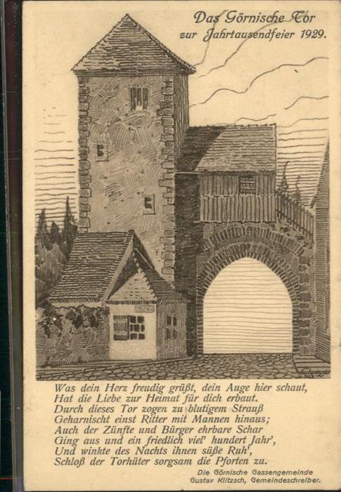 Meissen Elbe Sachsen Meissen Görnische Tor Jahrtausendfeier