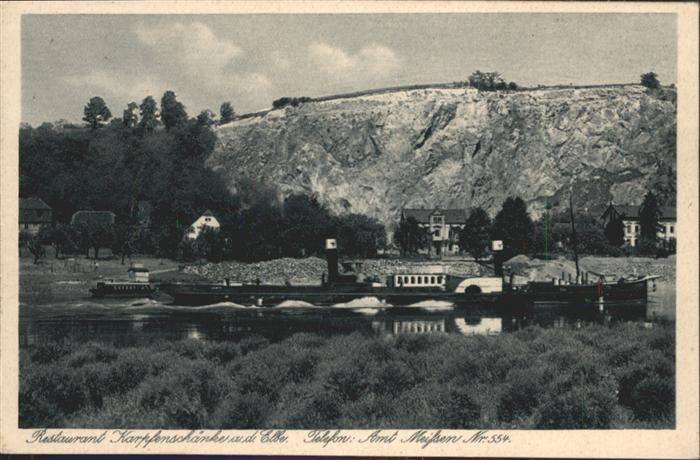Meissen Elbe Sachsen Meissen Restaurant Karpfenschänke Elbe