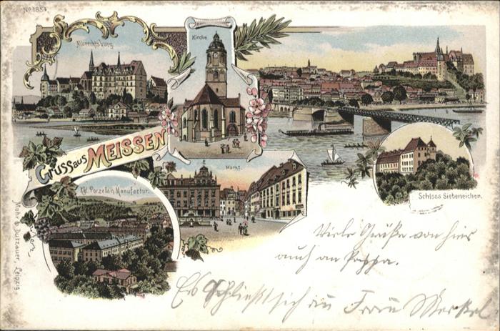Meissen Elbe Sachsen Meissen Kirche Albrechtsburg Schloss Si