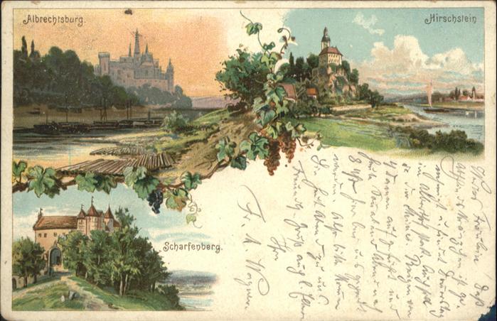 Meissen Elbe Sachsen Meissen Albrechtsburg Scharfenberg Hirs