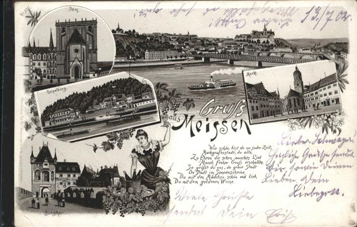 Meissen Elbe Sachsen Meissen Dom Geipelburg Burgthor Markt G