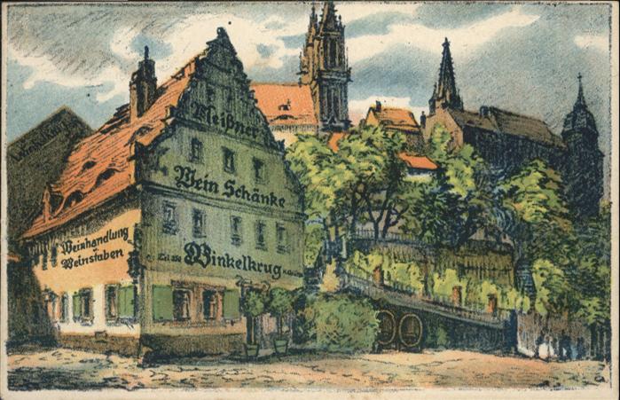 Meissen Elbe Sachsen Meissen Weinschänke Winkelkrug
