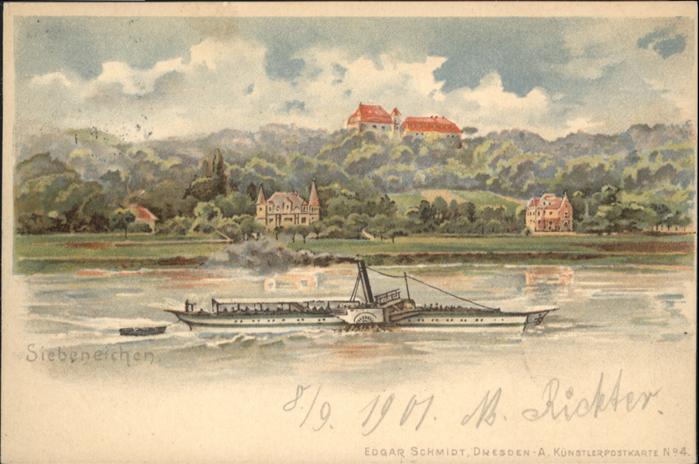 Meissen Elbe Sachsen Meissen Siebeneichen Dampfer