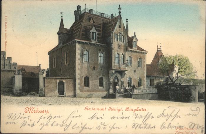 Meissen Elbe Sachsen Meissen Restaurant Königlicher Burgkell