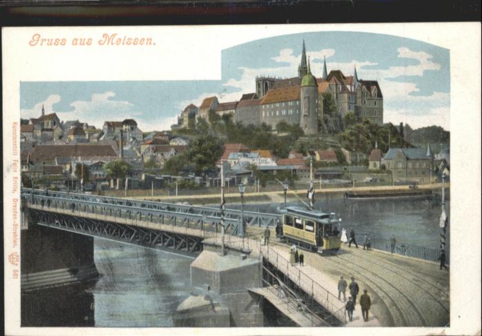 Meissen Elbe Sachsen Meissen Strassenbahn