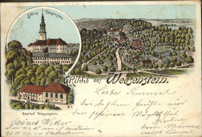 Weesenstein Gasthof Weesenstein Schloss