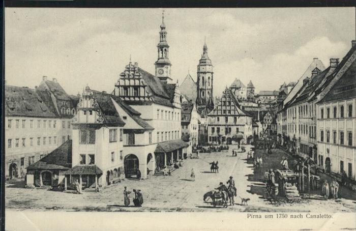 Pirna Elbe Sachsen Canaletto Pferd