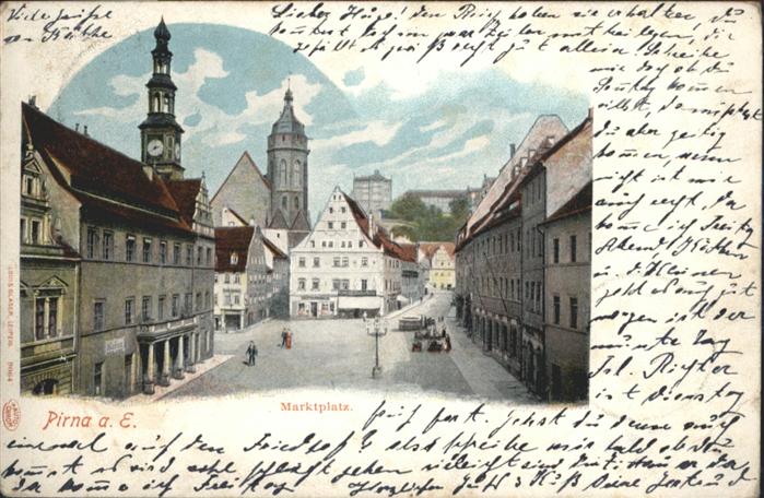 Pirna Elbe Sachsen Marktplatz