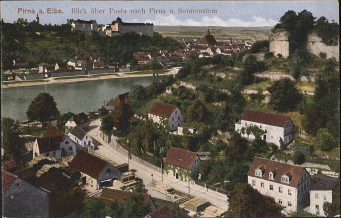 Pirna Elbe Sachsen Posta Sonnenstein