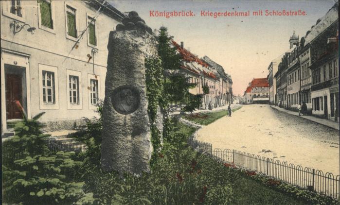 Koenigsbrueck ieger Denkmal Schloss Strasse *