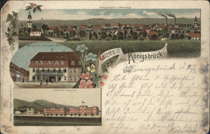 Koenigsbrueck hnhof Hotel zum schwarzen Adler Artille