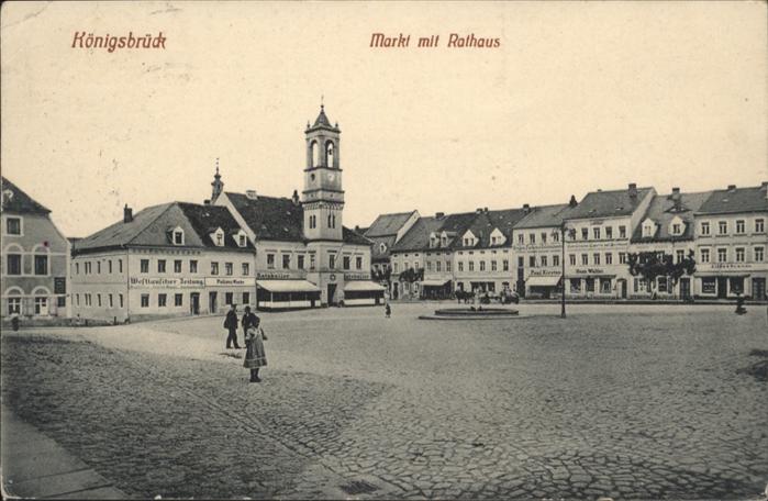 Koenigsbrueck rkt Rathaus  Brunnen Pferd x