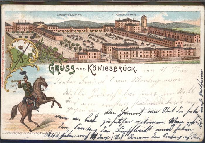 Koenigsbrueck serne Lazarett Pferd x